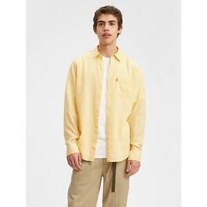 Levi's Sunset Mimosa Yellow One Pocket Button Up Shirt Men's Size Large L